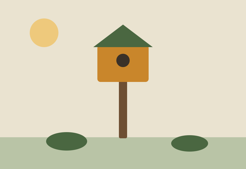 Illustration placeholder — replace with your real birdhouse build photo